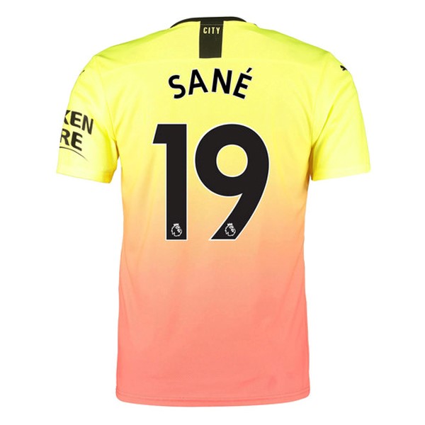 Camiseta Manchester City NO.19 Sane 3ª 2019-2020 Naranja